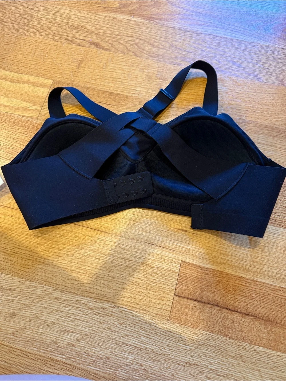 SPANX Black Seamless Crossback Sports Bra